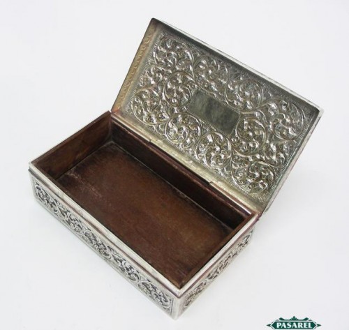 Pasarel - Indian Silver Cigar Cigarette Box, Kutch / Madras, Ca 1880