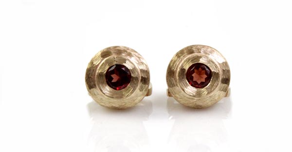 Pasarel - 14k Yellow Gold & Garnet Earrings