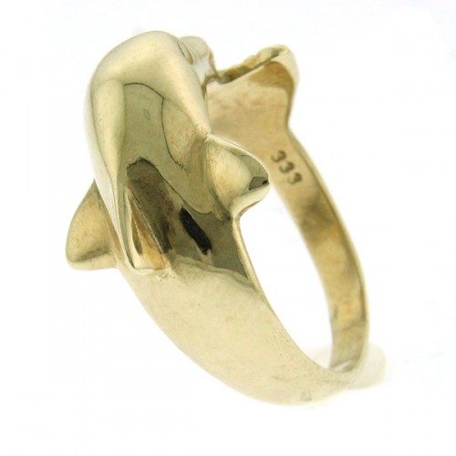 Pasarel - Novelty New 9k Yellow Gold Dolphin Ring.